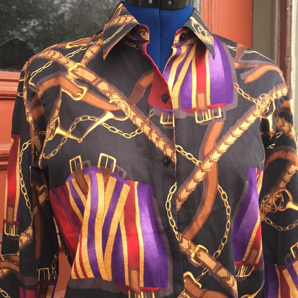 Lauren Ralph Lauren Tops - Ralph Lauren Vintage equestrian blouse M/L